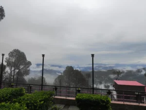 Misty landscape of Lansdowne during monsoon.