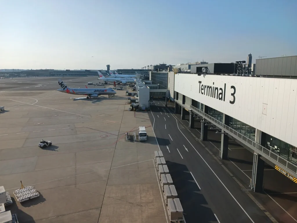 Interior of Narita International Airport Terminal 3 near Tokyo