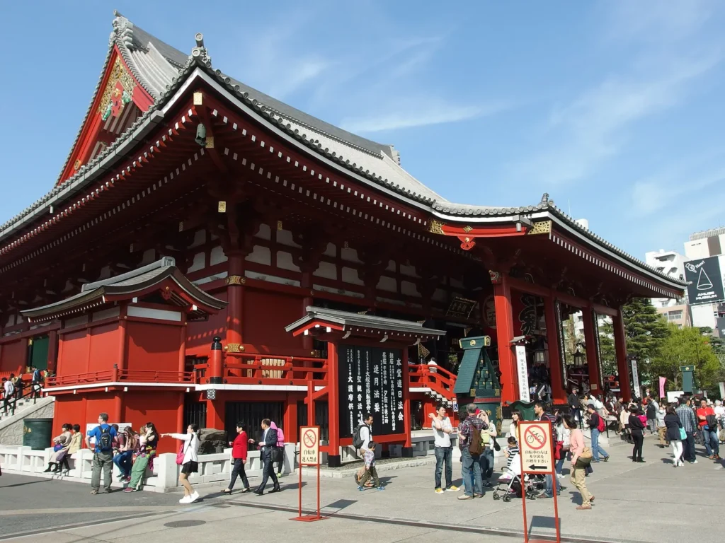 The main hall of Senso-ji temple in Asakusa, Tokyo