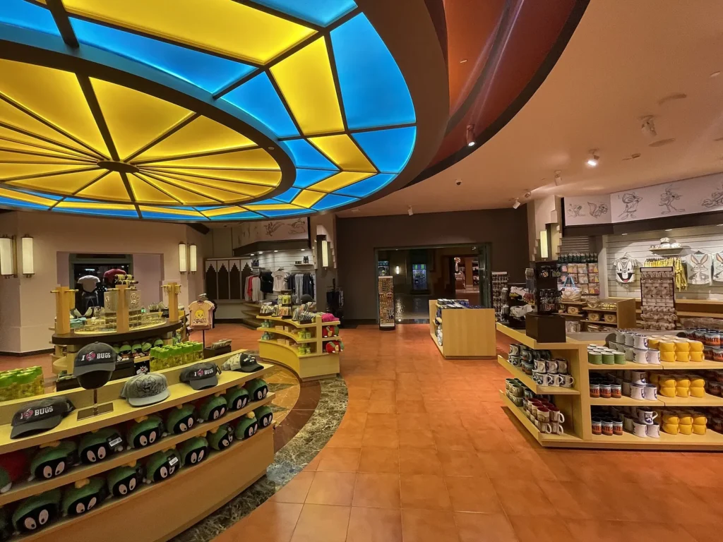 A colourful themed area inside Warner Bros. World Abu Dhabi